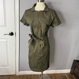 NWT Albion Womens Hamptons Dress, Olive Canvas, XXL